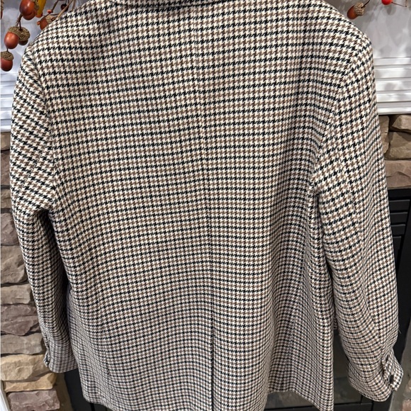 NWT Anthropologie Appliqué Women's Houndstooth Blazer with Gorgeous Beading L - Picture 11 of 16